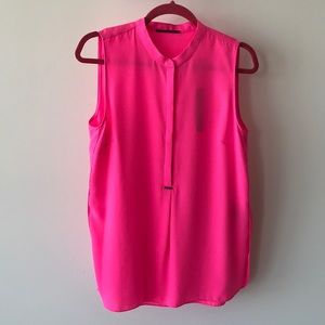 T Tahari pink sleeveless top